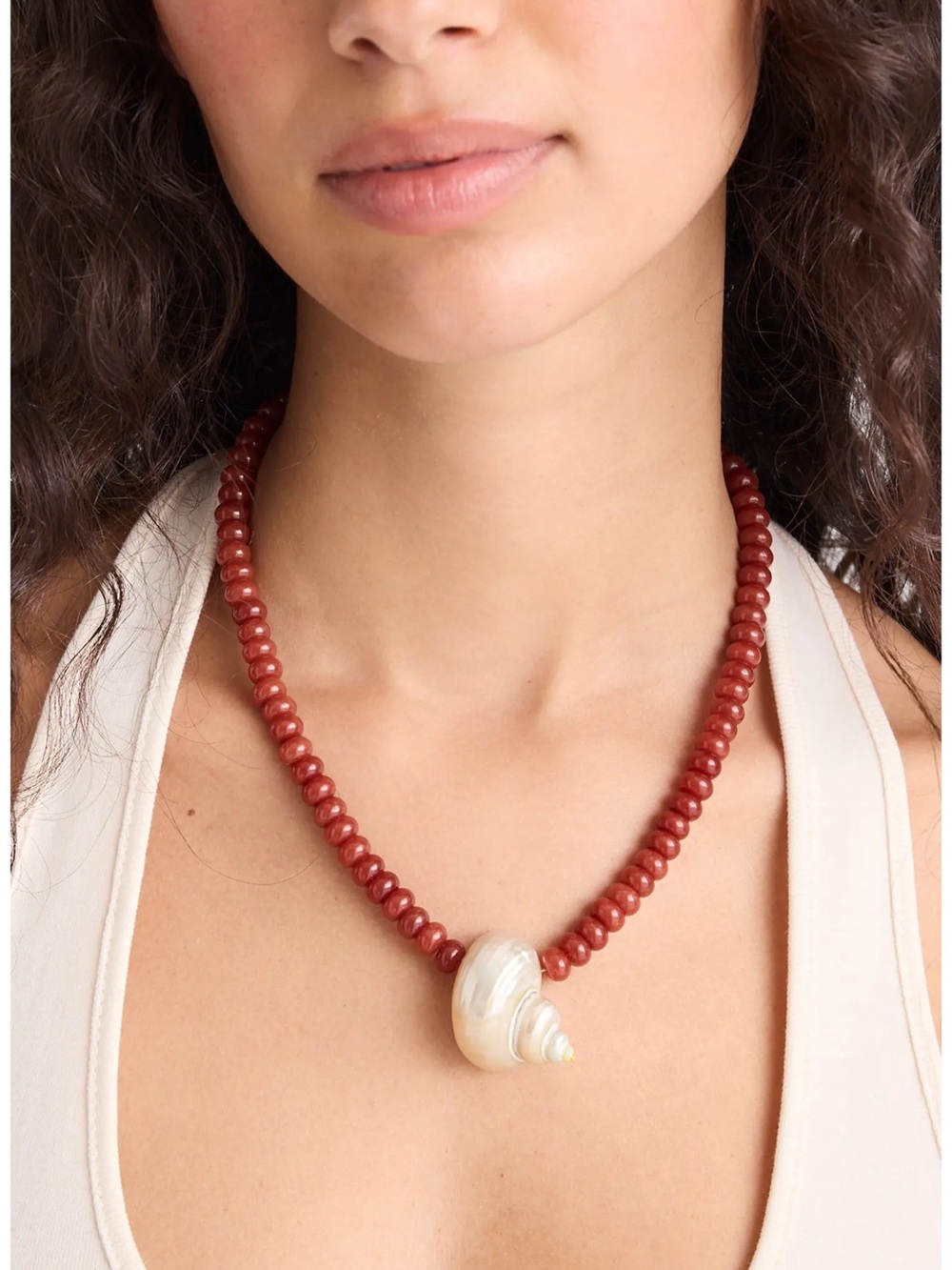 Madewell Beaded Shell Necklace - Picture 3 of 3